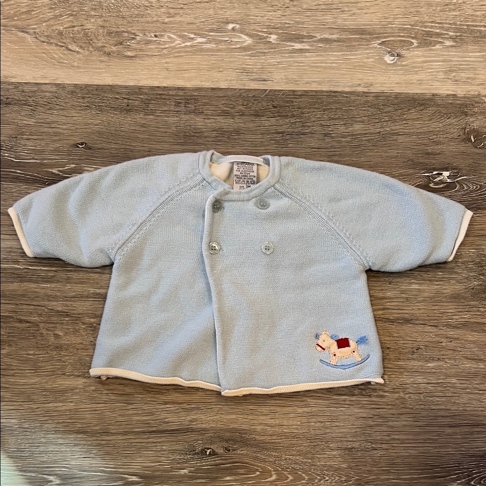Le Top Baby Jacket with Rocking Horse Embroidery